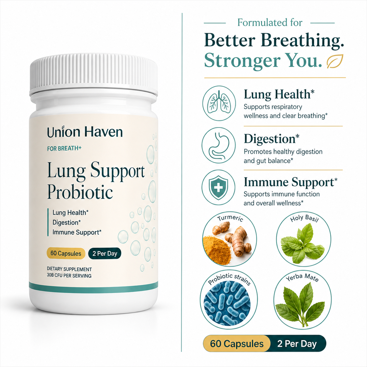 Union Haven Lung Support Probiotic